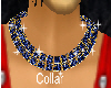 *M Collar saph n gold