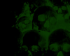 Green Multi Skull Wall H