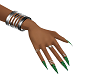 Custom Green Nails