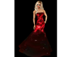 Gown red black