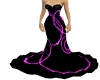 long dress purple black