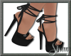 Simone Black Laced Heels