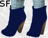 SF. Blue ankle boots