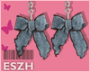 Bow Earrings Denim