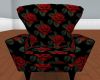 (K) Black Red Rose Chair
