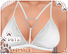 [Pets] Heart bra | White