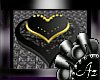 HEART BED BLACK AND GOLD