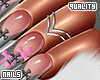 q. Pink Cross Nails XL