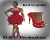 DM|Red Sequins Pumps