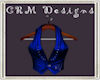 CRF* Blue Leather Vest