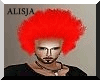 Funny red afro