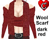 Scarf Wool reddark