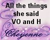 C~ All things she said