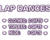 Lap / Dance Price Board