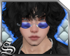 blue glasses