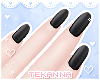 [T] Plain nails Black