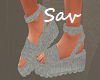 Gray Beach Sandals