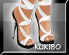 [K80] BD White Sandals