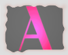 A: Letter A pink