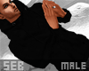 |S Regular Black Hoodie