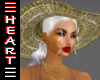 Hat Hair Ponytail White