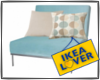 ikea blue/beige chair