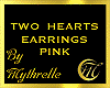 TWO HEARTS EARRINGS PINK