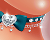 T* Heart Choker Teal