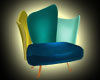 Aqua blue mod chair