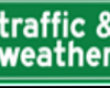 Traffic and weather sign