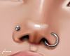 f. HD silv nose piercing