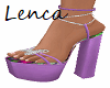 Purple butterfly heels