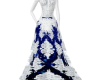 sexy dress white blue