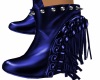 blue spiked tassel boot