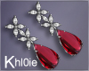 K diamonds ruby earrings