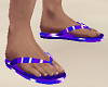 Blue White Flipflops