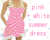 pink+white summer dress