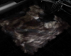 wolf fur rug