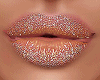 Gold glitter lipstick