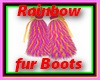 Rainbow fur Boots