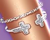 🅟 cross bracelet L