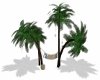 Lt Blu Palm Tree Hammock