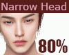 😊80% narrow head