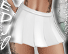 White Piled Skirt