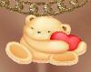 Teddy Bear Heart Gold