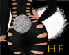 ^HF^ Blk/Wht Bunny Tail