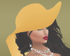 GOLD HAT WITH HAIR
