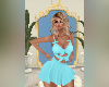 Blue Petal Set Dress