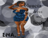 bluuet dress and heels
