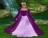 purple beaded gown